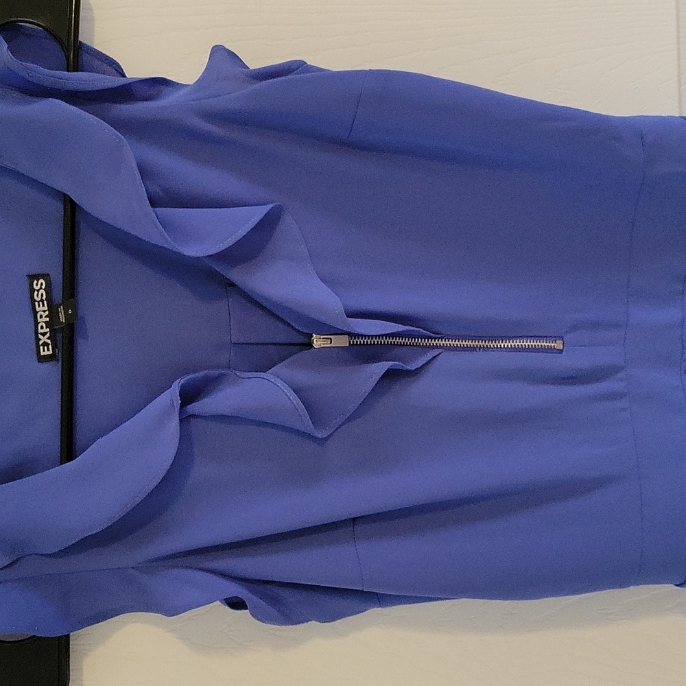 Express Blue Ruffle Romper, Size 0 - Picture 5 of 5